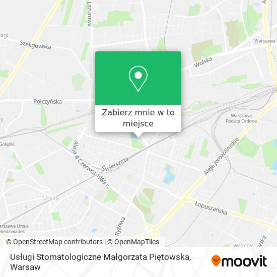 Mapa Usługi Stomatologiczne Małgorzata Piętowska