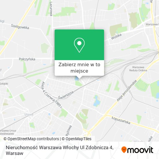 Mapa Nieruchomość Warszawa Włochy Ul Zdobnicza 4