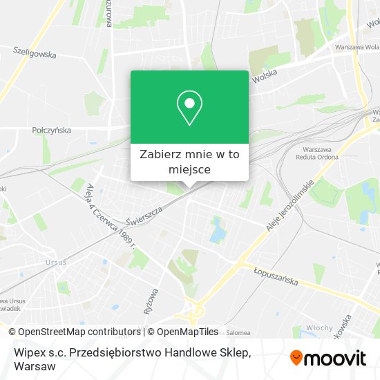 Mapa Wipex s.c. Przedsiębiorstwo Handlowe Sklep