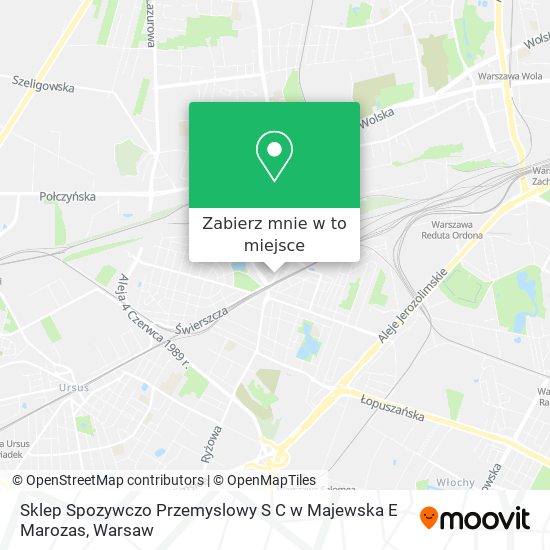 Mapa Sklep Spozywczo Przemyslowy S C w Majewska E Marozas