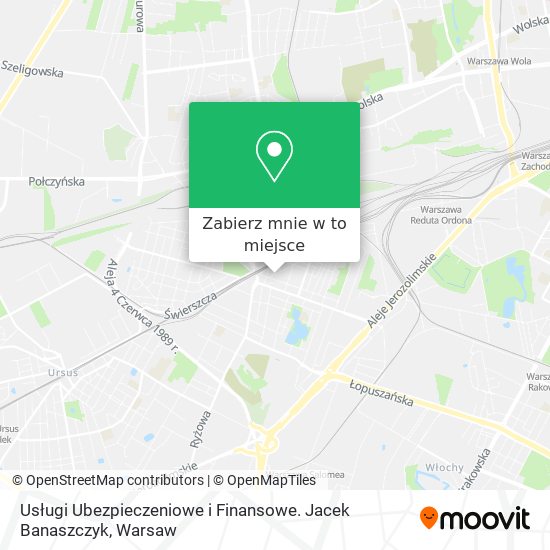 Mapa Usługi Ubezpieczeniowe i Finansowe. Jacek Banaszczyk