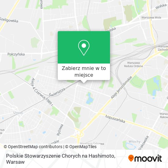 Mapa Polskie Stowarzyszenie Chorych na Hashimoto