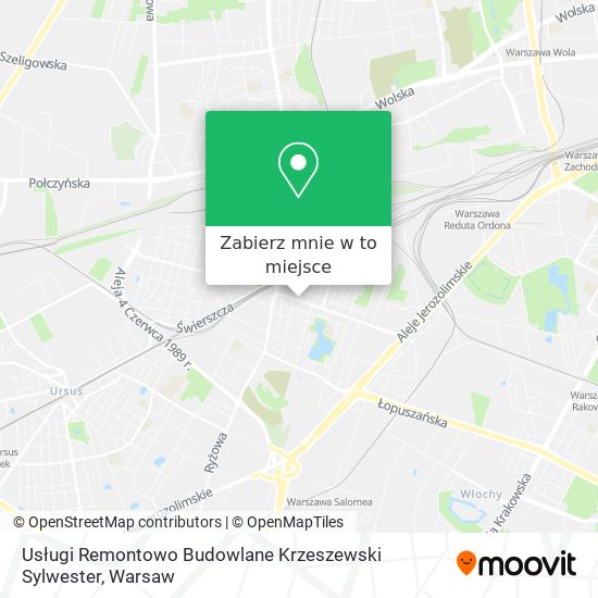 Mapa Usługi Remontowo Budowlane Krzeszewski Sylwester