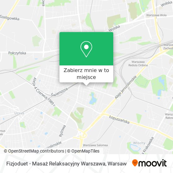 Mapa Fizjoduet - Masaż Relaksacyjny Warszawa