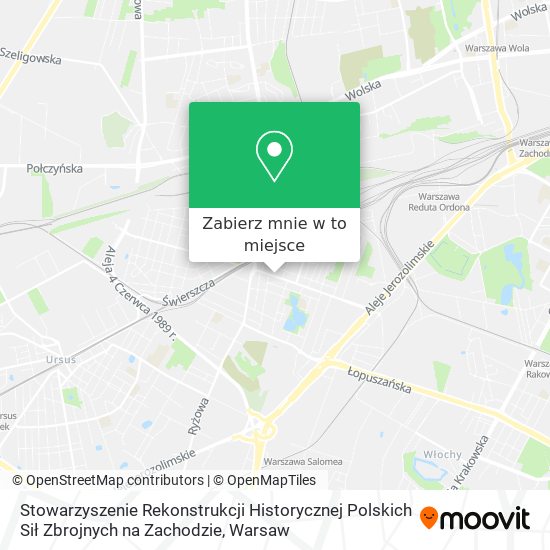 Mapa Stowarzyszenie Rekonstrukcji Historycznej Polskich Sił Zbrojnych na Zachodzie