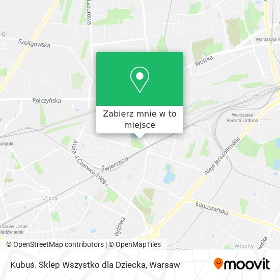 Mapa Kubuś. Sklep Wszystko dla Dziecka