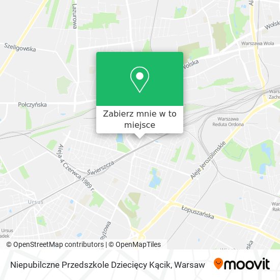 Mapa Niepubilczne Przedszkole Dziecięcy Kącik