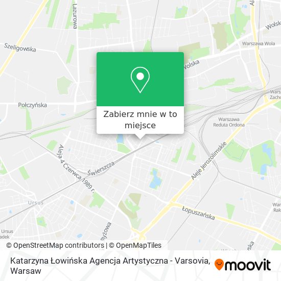 Mapa Katarzyna Łowińska Agencja Artystyczna - Varsovia