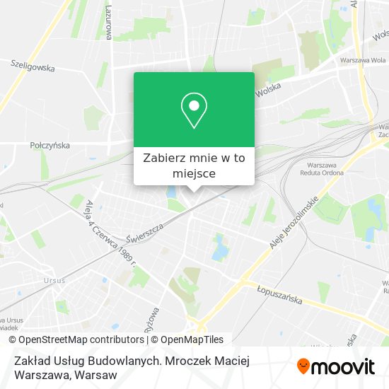 Mapa Zakład Usług Budowlanych. Mroczek Maciej Warszawa