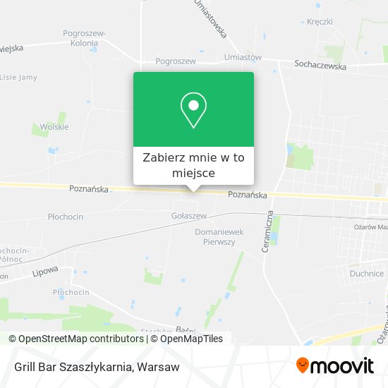 Mapa Grill Bar Szaszłykarnia