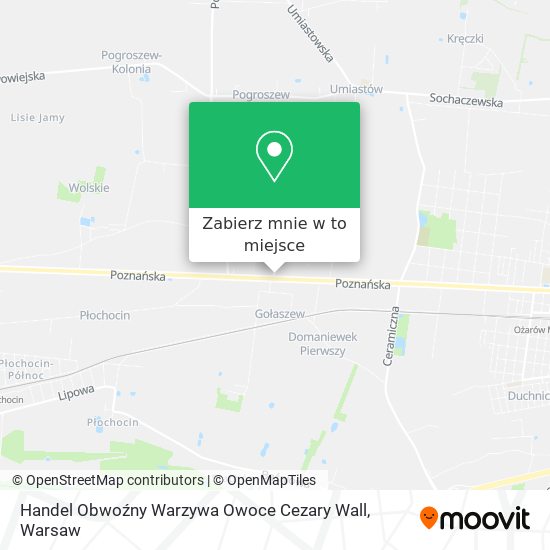 Mapa Handel Obwoźny Warzywa Owoce Cezary Wall