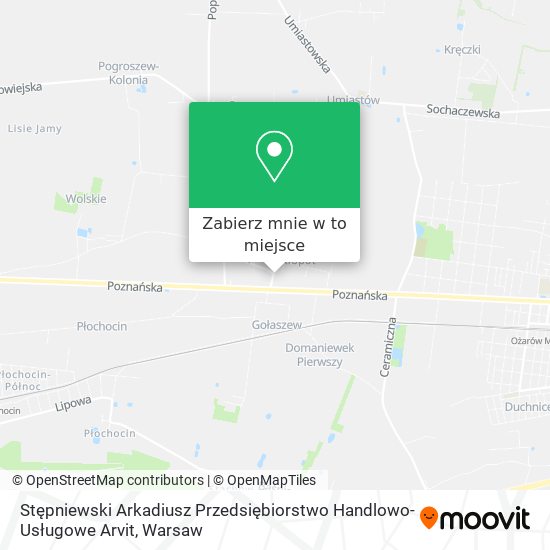 Mapa Stępniewski Arkadiusz Przedsiębiorstwo Handlowo-Usługowe Arvit