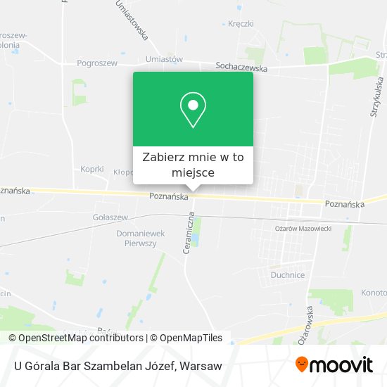 Mapa U Górala Bar Szambelan Józef