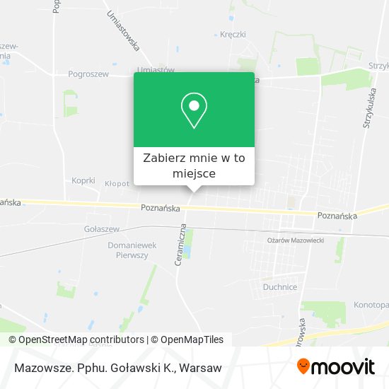 Mapa Mazowsze. Pphu. Goławski K.