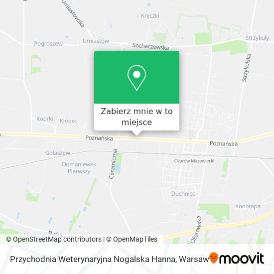 Mapa Przychodnia Weterynaryjna Nogalska Hanna