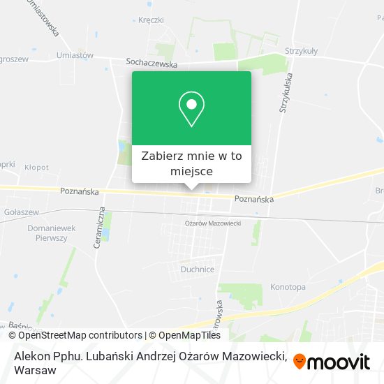 Mapa Alekon Pphu. Lubański Andrzej Ożarów Mazowiecki