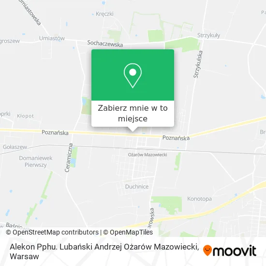 Mapa Alekon Pphu. Lubański Andrzej Ożarów Mazowiecki