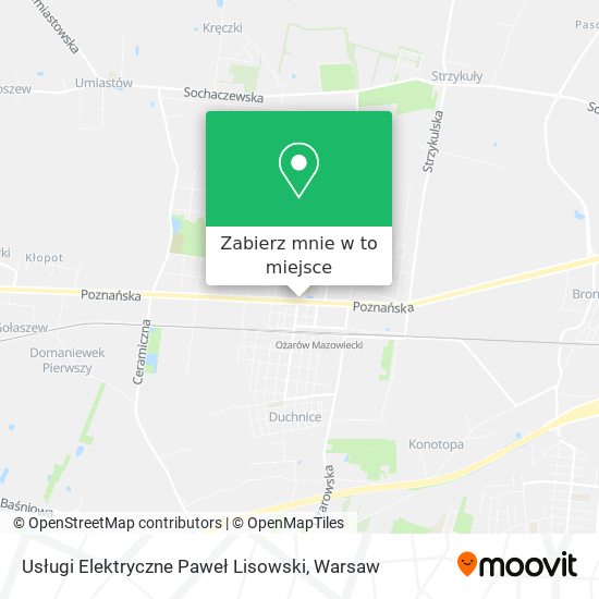 Mapa Usługi Elektryczne Paweł Lisowski