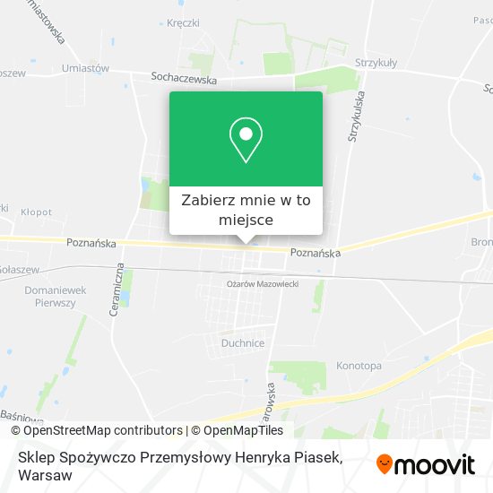 Mapa Sklep Spożywczo Przemysłowy Henryka Piasek