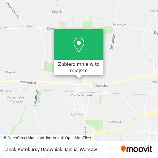 Mapa Znak Autokursy Osówniak Janina