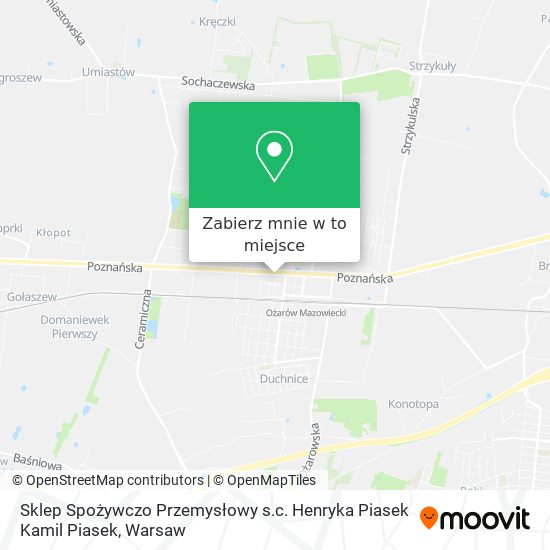 Mapa Sklep Spożywczo Przemysłowy s.c. Henryka Piasek Kamil Piasek