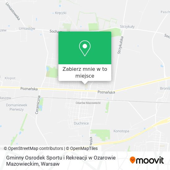 Mapa Gminny Osrodek Sportu i Rekreacji w Ozarowie Mazowieckim