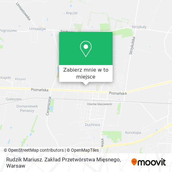 Mapa Rudzik Mariusz. Zakład Przetwórstwa Mięsnego