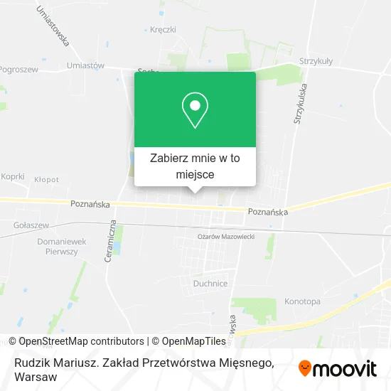 Mapa Rudzik Mariusz. Zakład Przetwórstwa Mięsnego