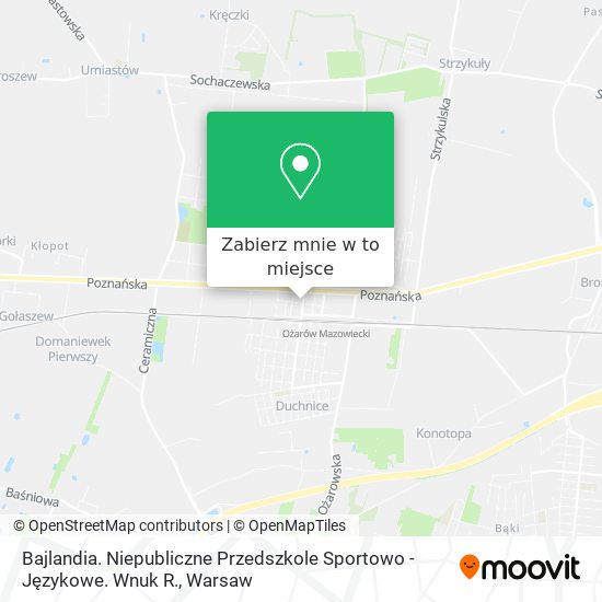 Mapa Bajlandia. Niepubliczne Przedszkole Sportowo - Językowe. Wnuk R.