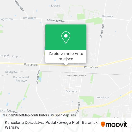 Mapa Kancelaria Doradztwa Podatkowego Piotr Baraniak