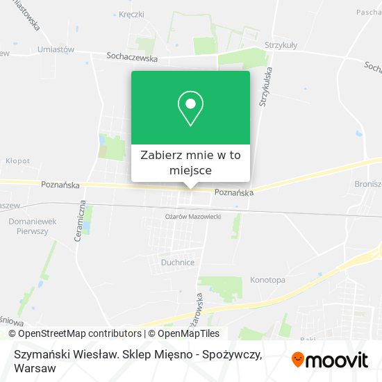 Mapa Szymański Wiesław. Sklep Mięsno - Spożywczy