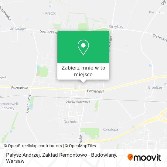 Mapa Pałysz Andrzej. Zakład Remontowo - Budowlany