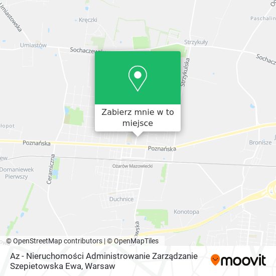 Mapa Az - Nieruchomości Administrowanie Zarządzanie Szepietowska Ewa