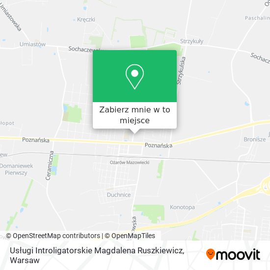 Mapa Usługi Introligatorskie Magdalena Ruszkiewicz