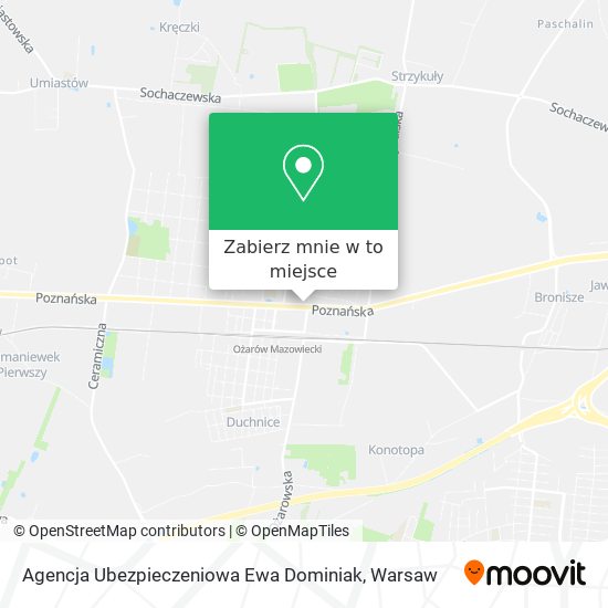 Mapa Agencja Ubezpieczeniowa Ewa Dominiak