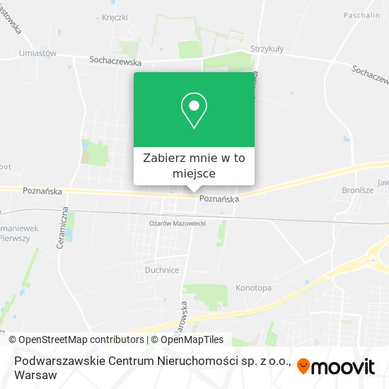 Mapa Podwarszawskie Centrum Nieruchomości sp. z o.o.