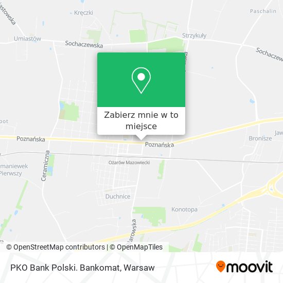 Mapa PKO Bank Polski. Bankomat