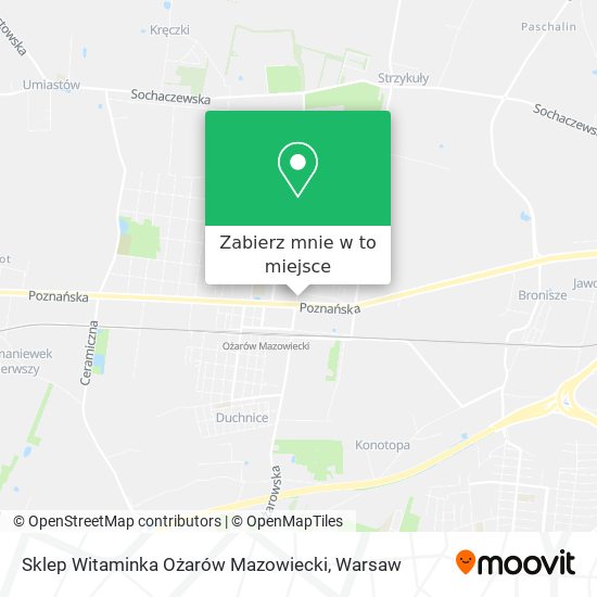 Mapa Sklep Witaminka Ożarów Mazowiecki