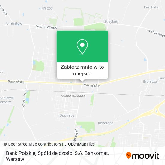 Mapa Bank Polskiej Spółdzielczości S.A. Bankomat