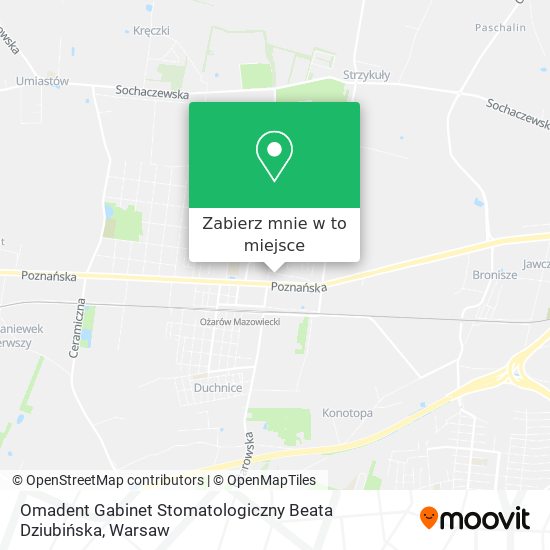 Mapa Omadent Gabinet Stomatologiczny Beata Dziubińska