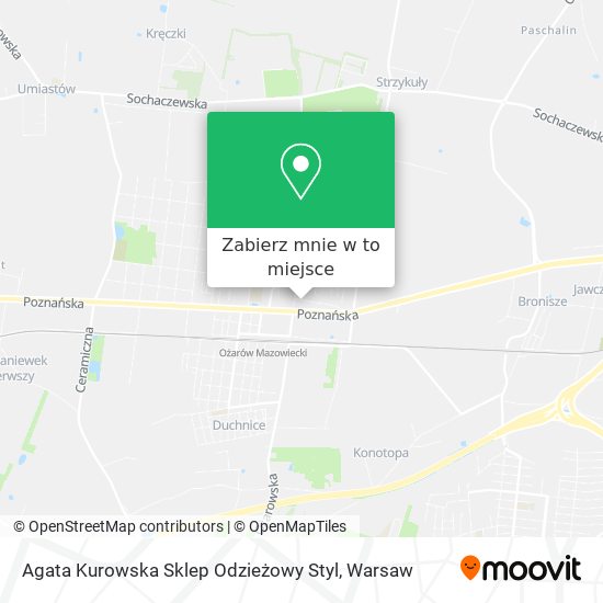 Mapa Agata Kurowska Sklep Odzieżowy Styl