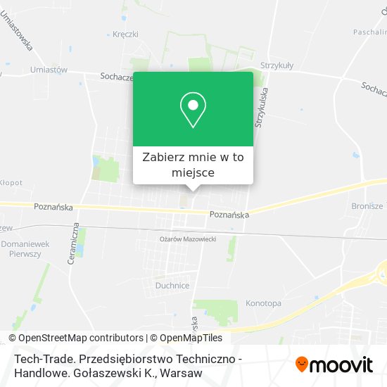 Mapa Tech-Trade. Przedsiębiorstwo Techniczno - Handlowe. Gołaszewski K.