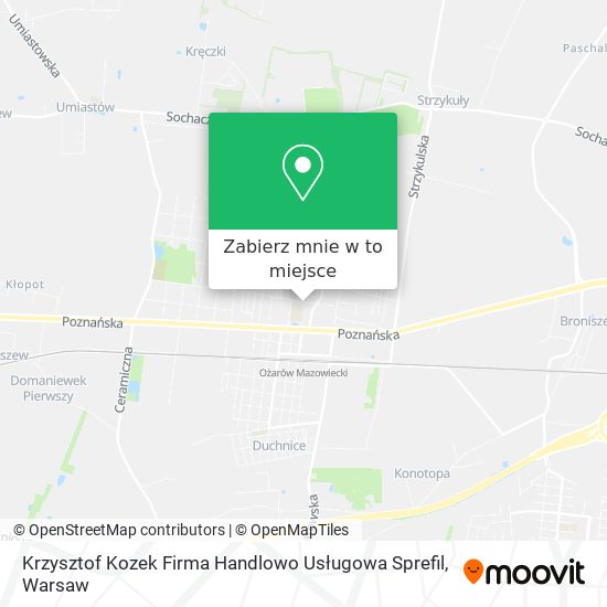 Mapa Krzysztof Kozek Firma Handlowo Usługowa Sprefil