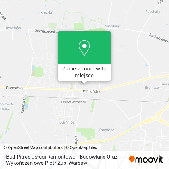 Mapa Bud Pitrex Usługi Remontowo - Budowlane Oraz Wykończeniowe Piotr Zub