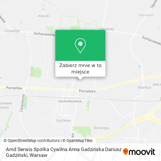 Mapa Amd Serwis Spółka Cywilna Anna Gadzińska Dariusz Gadziński