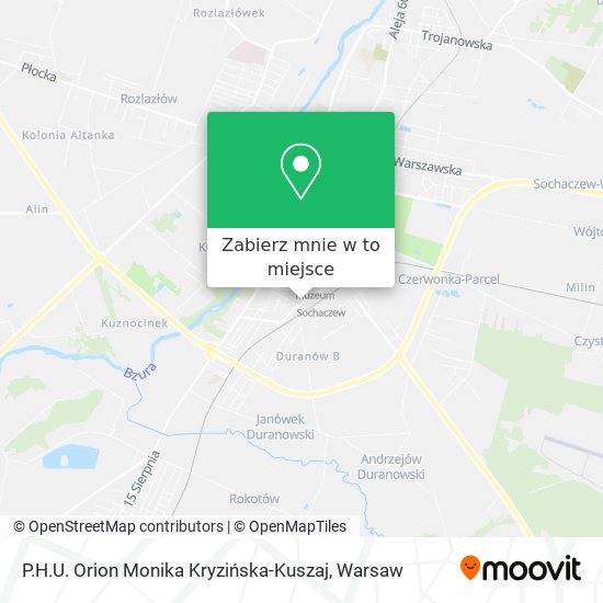 Mapa P.H.U. Orion Monika Kryzińska-Kuszaj