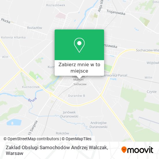 Mapa Zaklad Obslugi Samochodów Andrzej Walczak