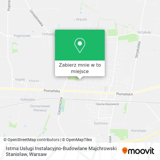 Mapa Istma Usługi Instalacyjno-Budowlane Majchrowski Stanisław