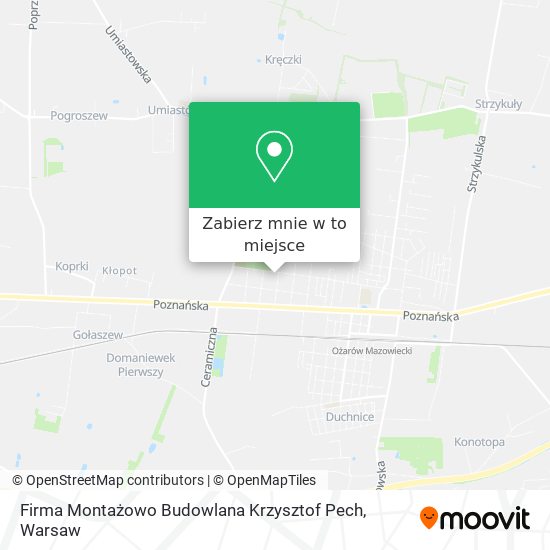 Mapa Firma Montażowo Budowlana Krzysztof Pech