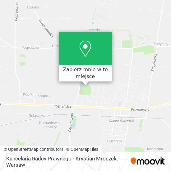 Mapa Kancelaria Radcy Prawnego - Krystian Mroczek